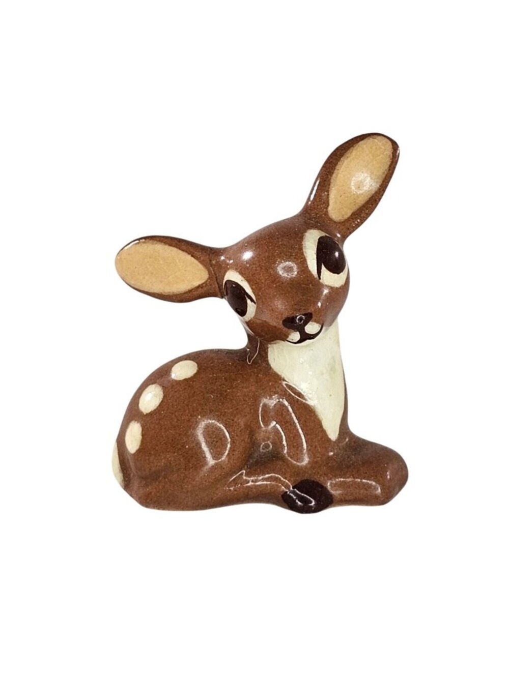 Hagen Renaker Early Waking Fawn Baby Deer Lying Down Miniature Figurine *FLAW*